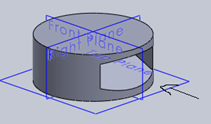 Find the isometric back view for the below cylinder