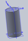 The front view from the below given cylinder - option a