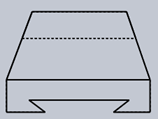 The bottom view for other both sides view are same of below given component - option d