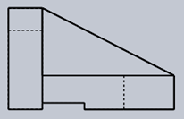 The front view of the below given component - option a