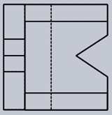 The top view represent hidden edges & lines of the below given component - option a