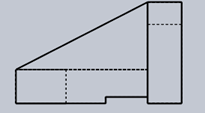 The top view represent hidden edges & lines of the below given component - option b