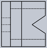 The top view represent hidden edges & lines of the below given component - option c