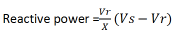 Real power is |Vs||Vr|(sinδ)/X in given figure