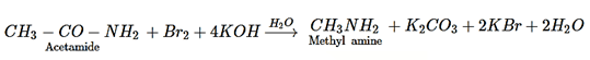 Amides may be converted into amines by reaction named after Hoffmann bromamide reaction