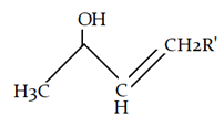 The product for the given reaction to alkyl group - option c