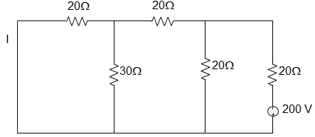 The value of I is 1.43 A in given circuit