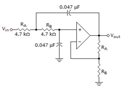 Find the type of filter circuit from the given diagram