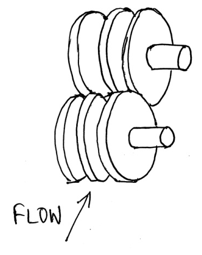 Diagram shown is tubes are individually finned in form of discs on every tubes separately