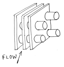 Diagram shown is Flat (continuous) fins in form of plates attached to each & every tube