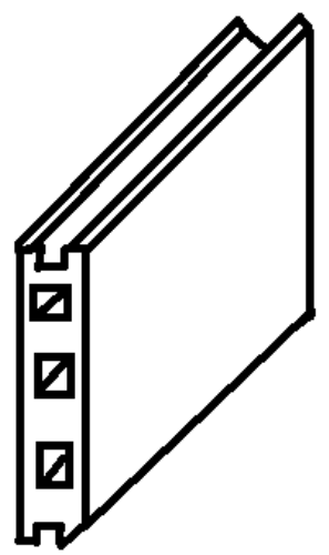 Figure represents partition block which are types of structural clay units of hollow block