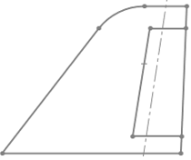 Overhung aerodynamic balance representing amount of force used to deflect control surface