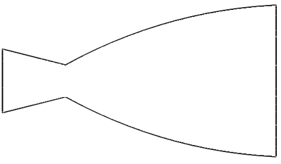C-D nozzle containing both convergent and divergent section