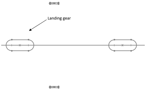Bicycle landing gear arrangement with outrigger wheels