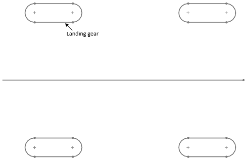Quadricycle landing gear arrangement