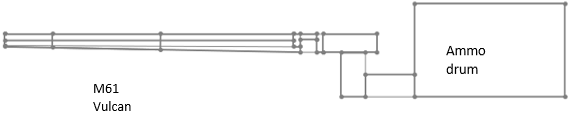 Diagram representating typical gun viewed from side
