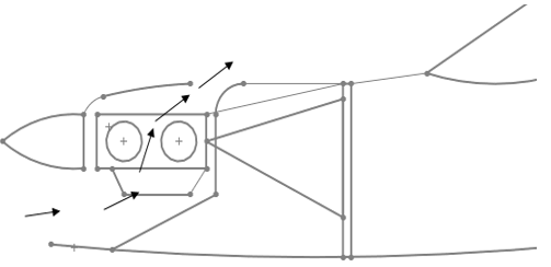 Diagram representating typical cooling system in aircraft method cooling air flows upward