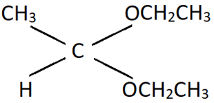 The acetal formed by reaction between ethanal & ethanol in presence of dry HCl