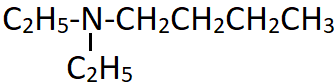 IUPAC name of compound is N,N-Diethylbutan-1-amine with two identical alkyl substituents