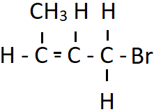 1-Bromobut-2-ene is the IUPAC name with longest chain of C atoms