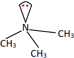 The C-N-C bond angle in the compound is 108° with three methyl group