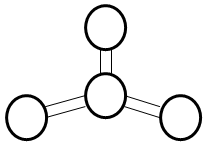 The trigonal planar shape with sp2 hybridization