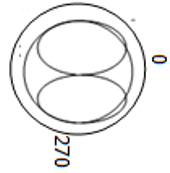 The radiation pattern of array separated by λ/4 & phase difference is 0 - option b