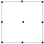 Pascal's triangle corresponding to position of interior node of 9 noded Lagrange rectangle