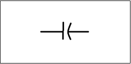 Symbol represents capacitor used as an energy storing device in the electrical circuits