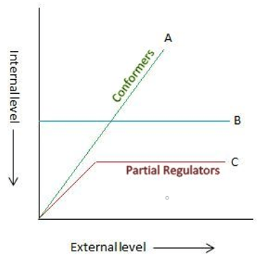 The given diagram with B line indicates regulators that can maintain constant environment