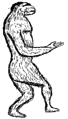 The figure represents a stage of human evolution known as Australopithecus