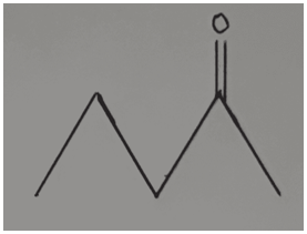 The bond-line formula of CH3CH2COCH2CH3 - option b