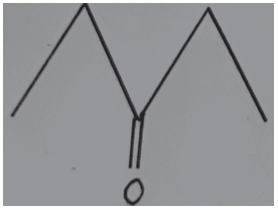 The bond-line formula of CH3CH2COCH2CH3 - option c