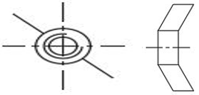 The conventional representation of hexagonal headed bolt - option b