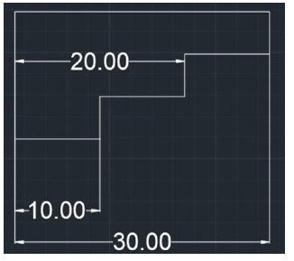 The following dimensioning nearer to view & larger one away from the view - option c