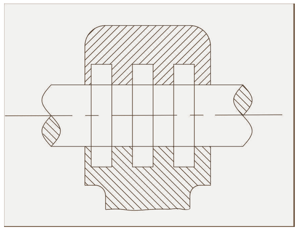 Find the type of bearing the following diagram is showing in figure