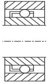 The type of bearing the following is representing is angular contact bearing