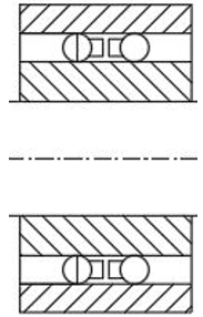 The type of bearing the following is representing is double-row ball bearings