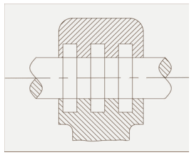 Find the number of collars in the following thrust bearings