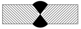 The appropriate weld illustration for the following weld symbol - option a