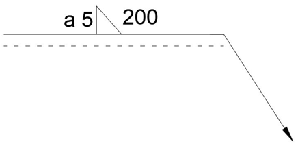 Find the throat thickness of the fillet weld from the given dimension