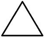 The triangle indicates projection welding which belongs to pressure resistance welding