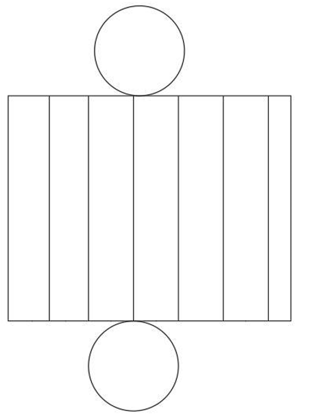 Shape represents shape of cylinder when folded of parallel-line development of surfaces