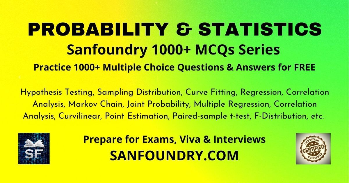 Probability and Statistics Multiple Choice Questions and Answers MCQs