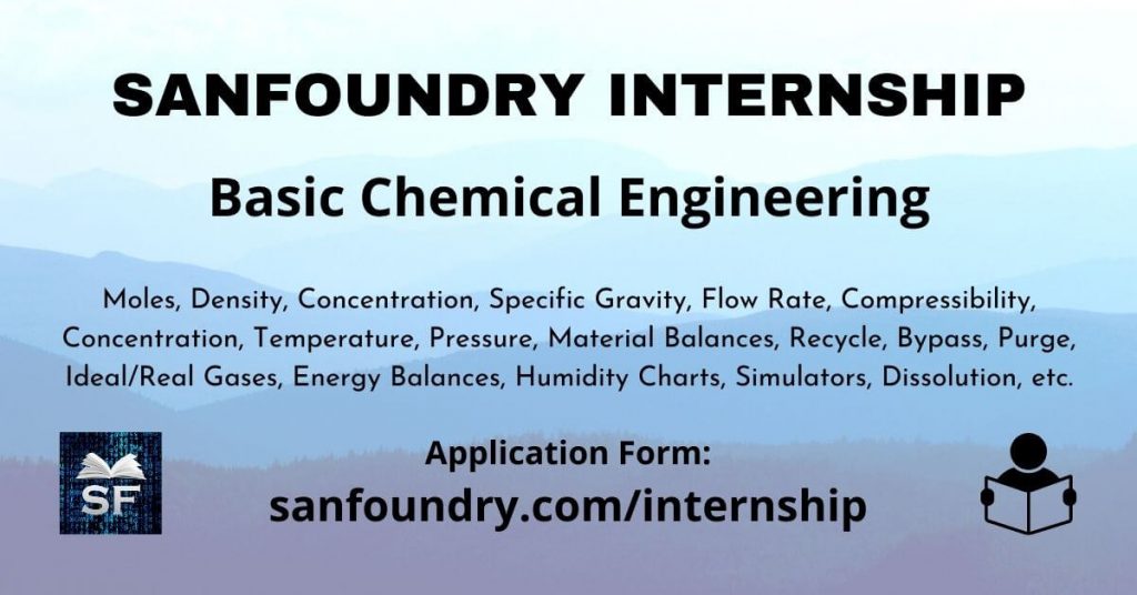Basic Chemical Engineering Internship Sanfoundry